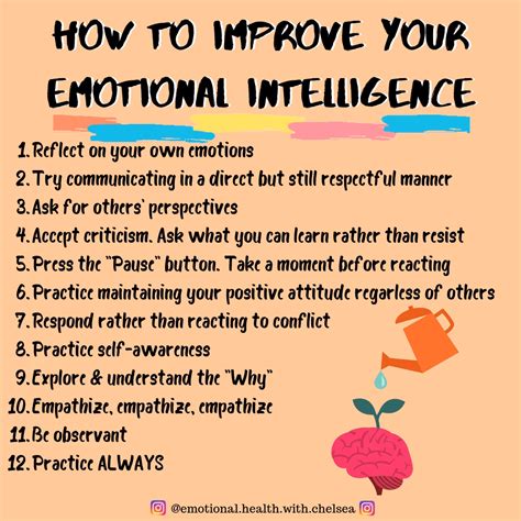 How to improve emotional intelligence - A. If you feel nervous and anxious, put cold water on your face and get some fresh air. Cool temperature can help reduce our anxiety level (1) (2). Avoid caffeinated beverages which can stimulate ...